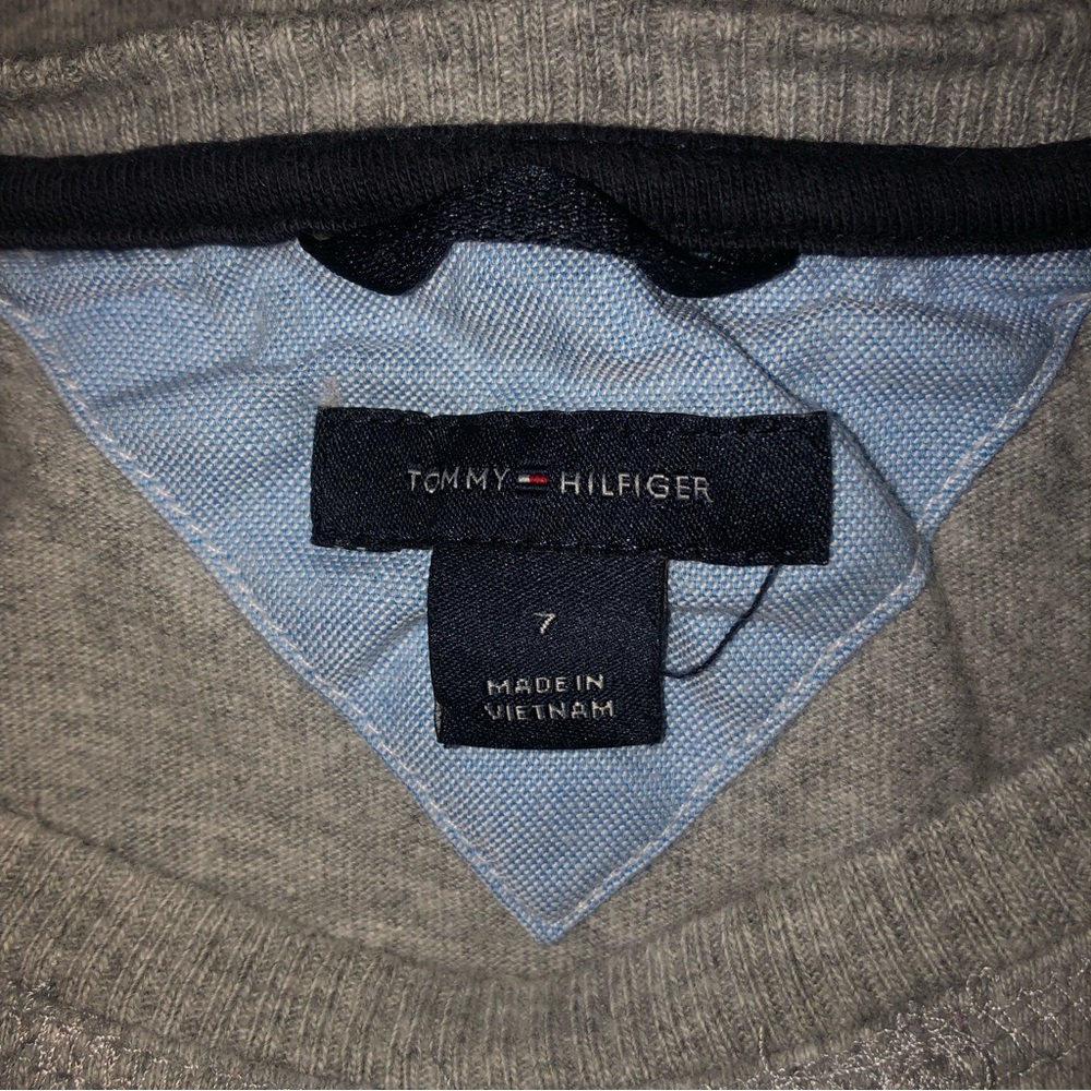 Tommy Hilfiger Sweater Boys Size 7 Gray Long Sleeve - Picture 4 of 5